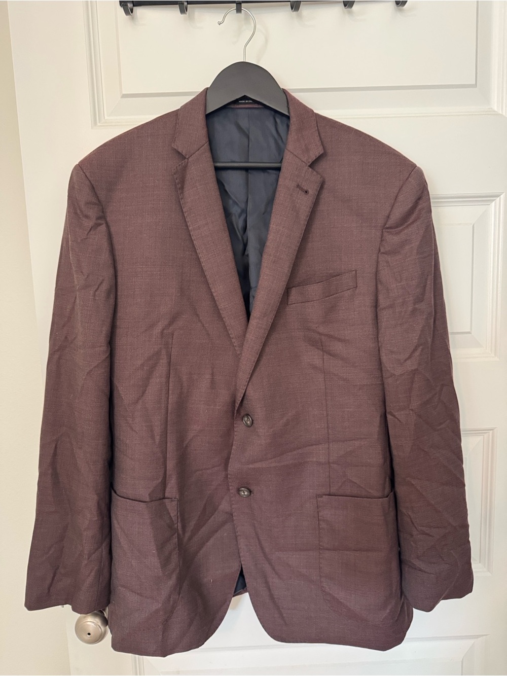 Joseph Abboud Men's Wine/Burgundy Two-Button Blazer Suit